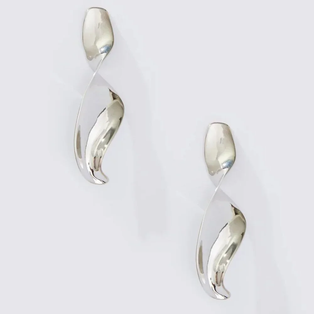 8 Other Reasons Twist Earrings in Silver Womens Jewelry